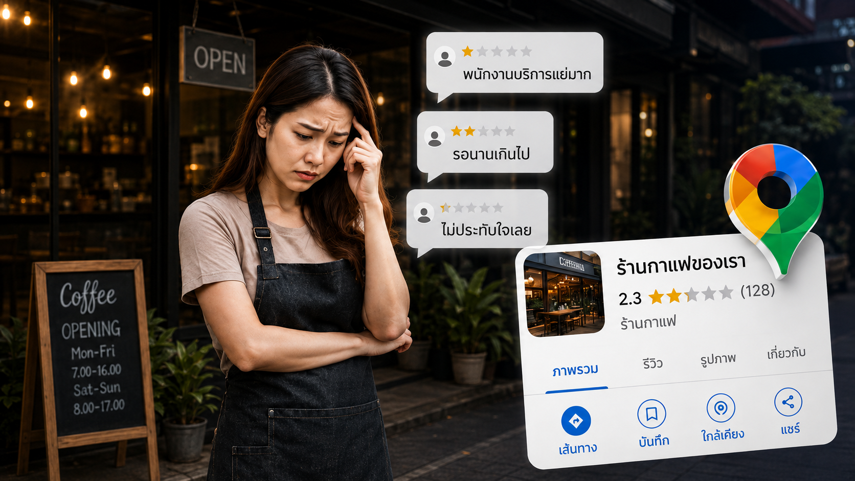 ร้านค้าเสียลูกค้าเพราะรีวิวแย่บน Google Maps
